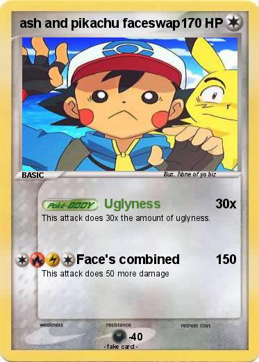 Pokemon ash and pikachu faceswap
