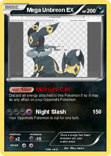 Pokemon Mega Unbreon EX