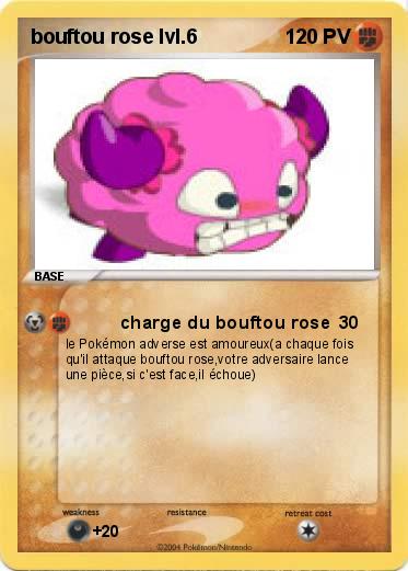 Pokemon bouftou rose lvl.6