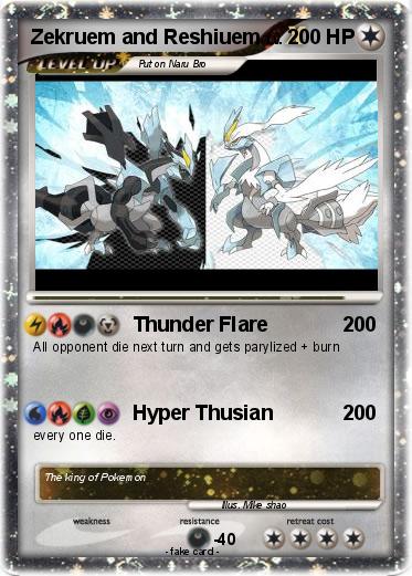 Pokemon Zekruem and Reshiuem