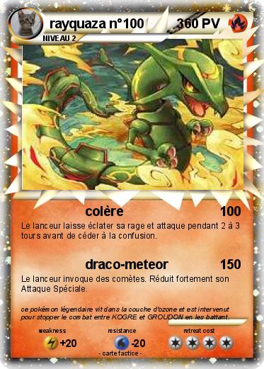 Pokemon rayquaza n°100         3
