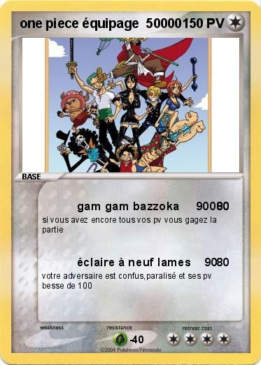 Pokemon one piece équipage  50000