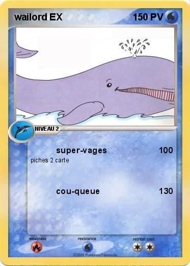 Pokemon wailord EX 