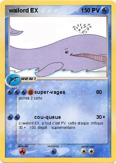 Pokemon wailord EX 