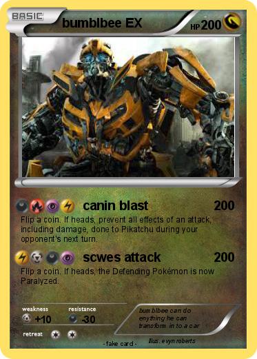 Pokemon bumblbee EX
