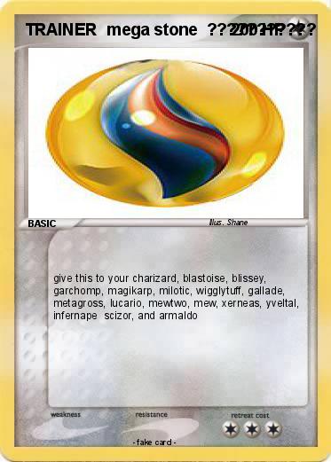 Pokemon TRAINER  mega stone  ???????????