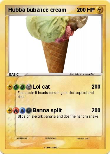 Pokemon Hubba buba ice cream