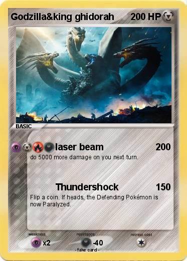 Pokemon Godzilla&king ghidorah