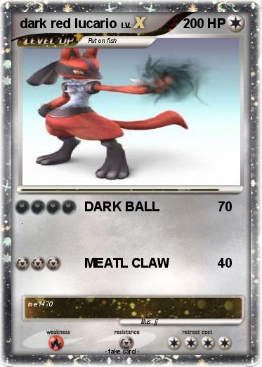 Pokemon dark red lucario