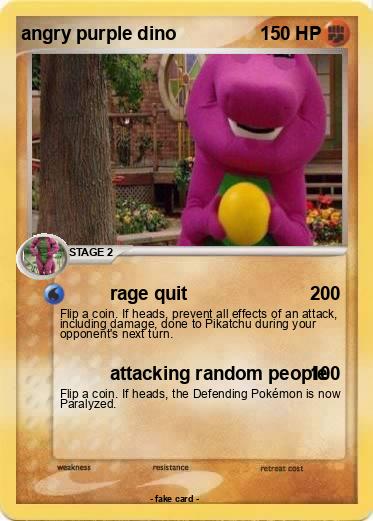 Pokemon angry purple dino