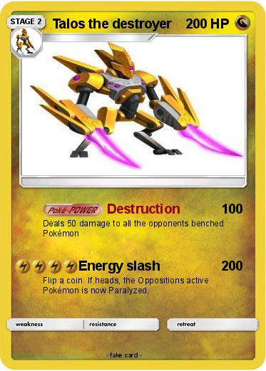 Pokemon Talos the destroyer