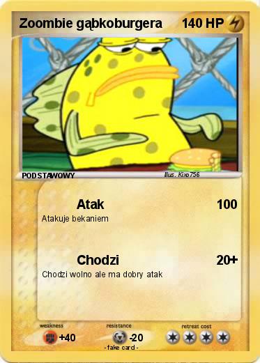 Pokemon Zoombie gąbkoburgera