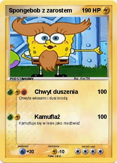 Pokemon Spongebob z zarostem