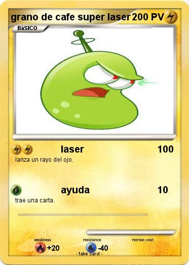 Pokemon grano de cafe super laser