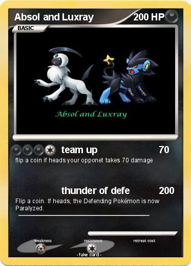 Pokemon Absol and Luxray