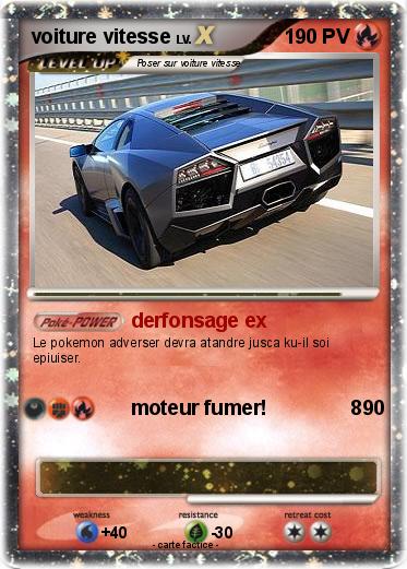 Pokemon voiture vitesse