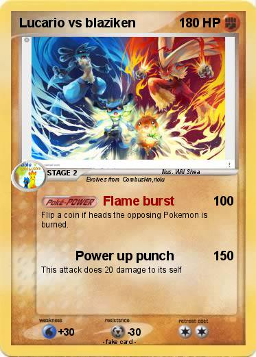 Pokemon Lucario vs blaziken