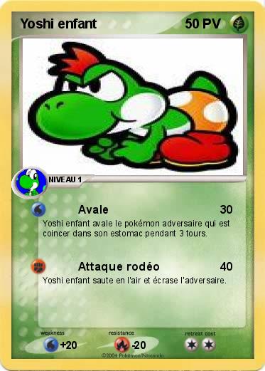 Pokemon Yoshi enfant