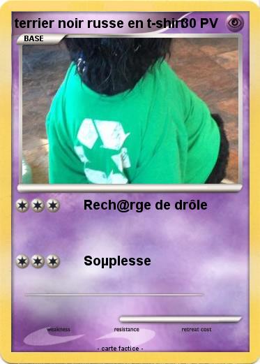 Pokemon terrier noir russe en t-shirt