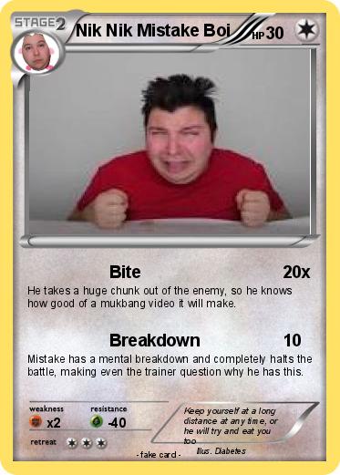 Pokemon Nik Nik Mistake Boi
