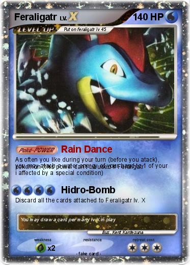 Pokémon Feraligatr 254 254 - Rain Dance - My Pokemon Card