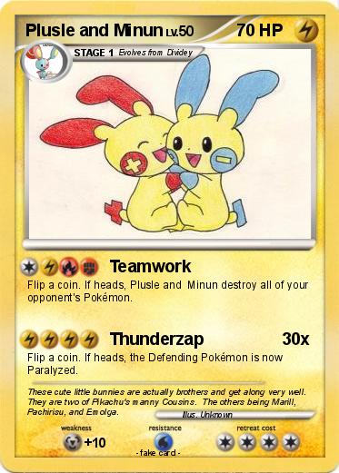 Pokemon Plusle and Minun