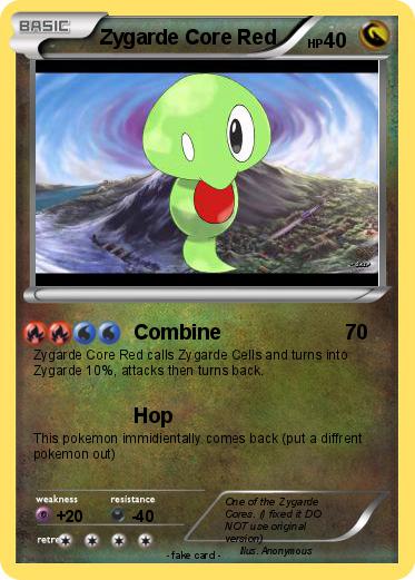 Pokemon Zygarde Core Red