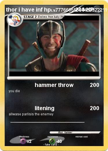 Pokemon thor i have inf hp