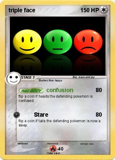 Pokemon triple face