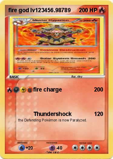 Pokemon fire god lv123456.98789