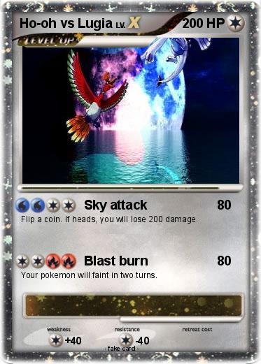 Pokemon Ho-oh vs Lugia
