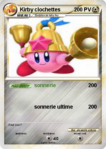 Pokemon Kirby clochettes