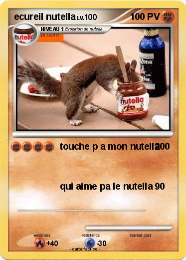 Pokemon ecureil nutella