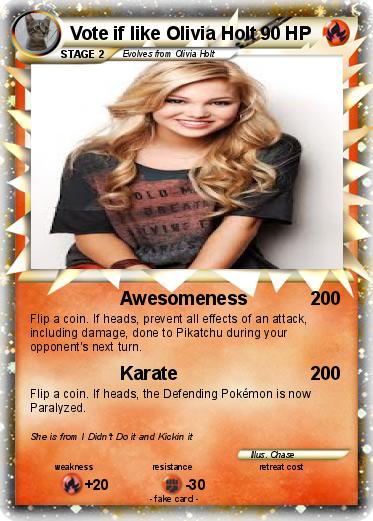 Pokemon Vote if like Olivia Holt