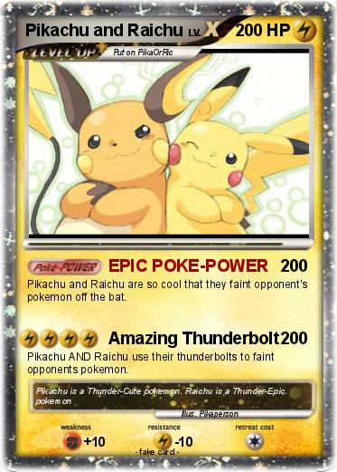 Pokemon Pikachu and Raichu