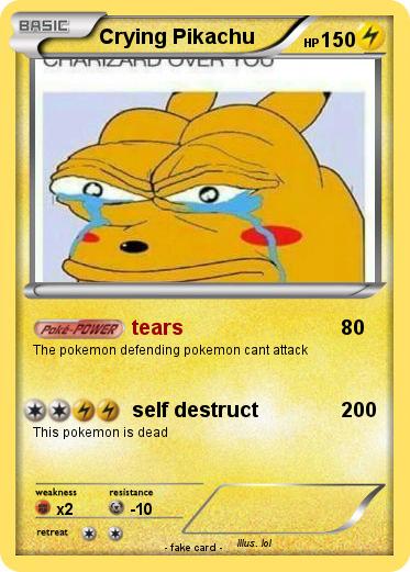 Pokemon Crying Pikachu