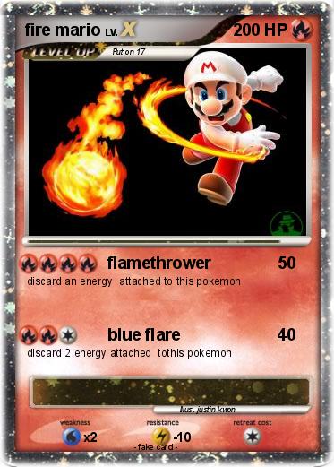 Pokemon fire mario