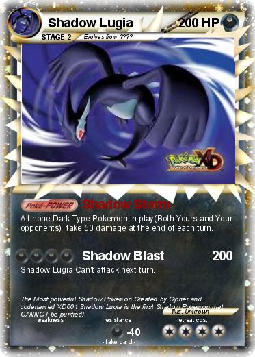 Pokemon Shadow Lugia