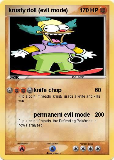 Pokemon krusty doll (evil mode)