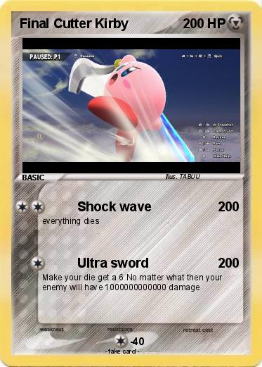 Pokemon Final Cutter Kirby