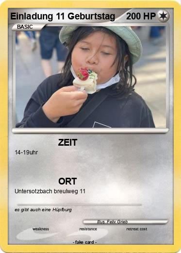 Pokemon Einladung 11 Geburtstag