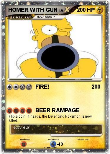 Pokemon HOMER WITH GUN