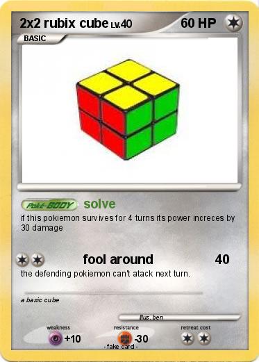 Pokemon 2x2 rubix cube