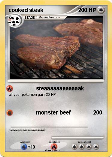 Pokemon cooked steak