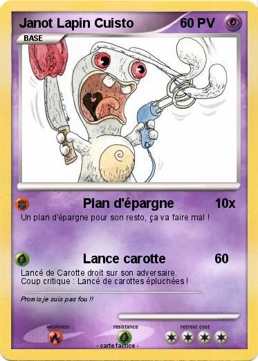 Pokemon Janot Lapin Cuisto