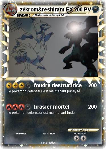 Pokemon zékrom&reshiram EX