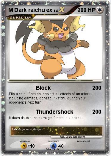 Pokemon M Dark raichu ex