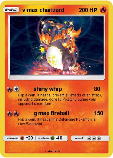 Pokemon v max charizard