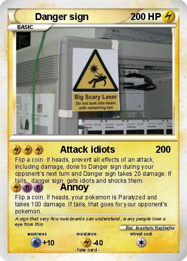 Pokemon Danger sign