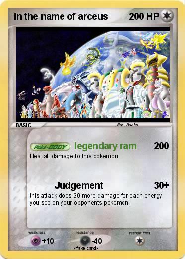 Pokemon in the name of arceus
